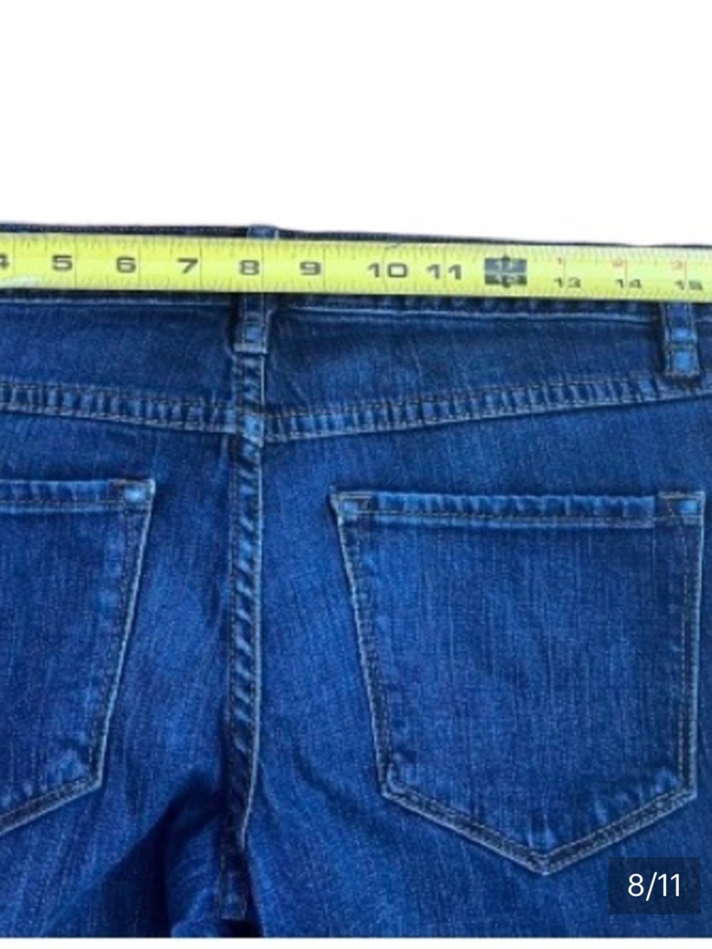 Free People Dark Wash High Rise Skinny Jeans Indigo Denim Size 27 - Picture 7 of 9
